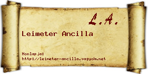 Leimeter Ancilla névjegykártya